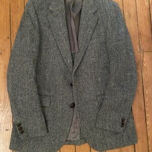 Lord and taylor Harris tweed Herringbone Wool Blazer